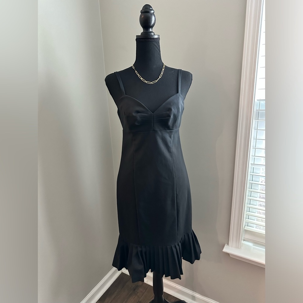 Express Black Pleated Bottom Dress (Sz 6) NWT